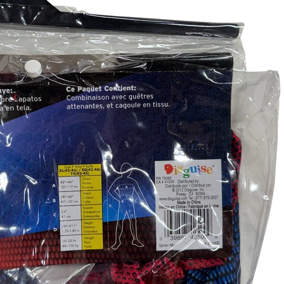 Disguise brand size XL adult the amazing spider man costume new in packaging! - Picture 7 of 8